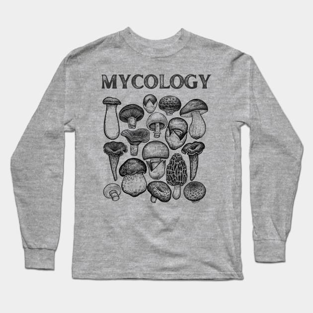 Mycology - Different Kinds of Mushrooms Long Sleeve T-Shirt by Souls.Print